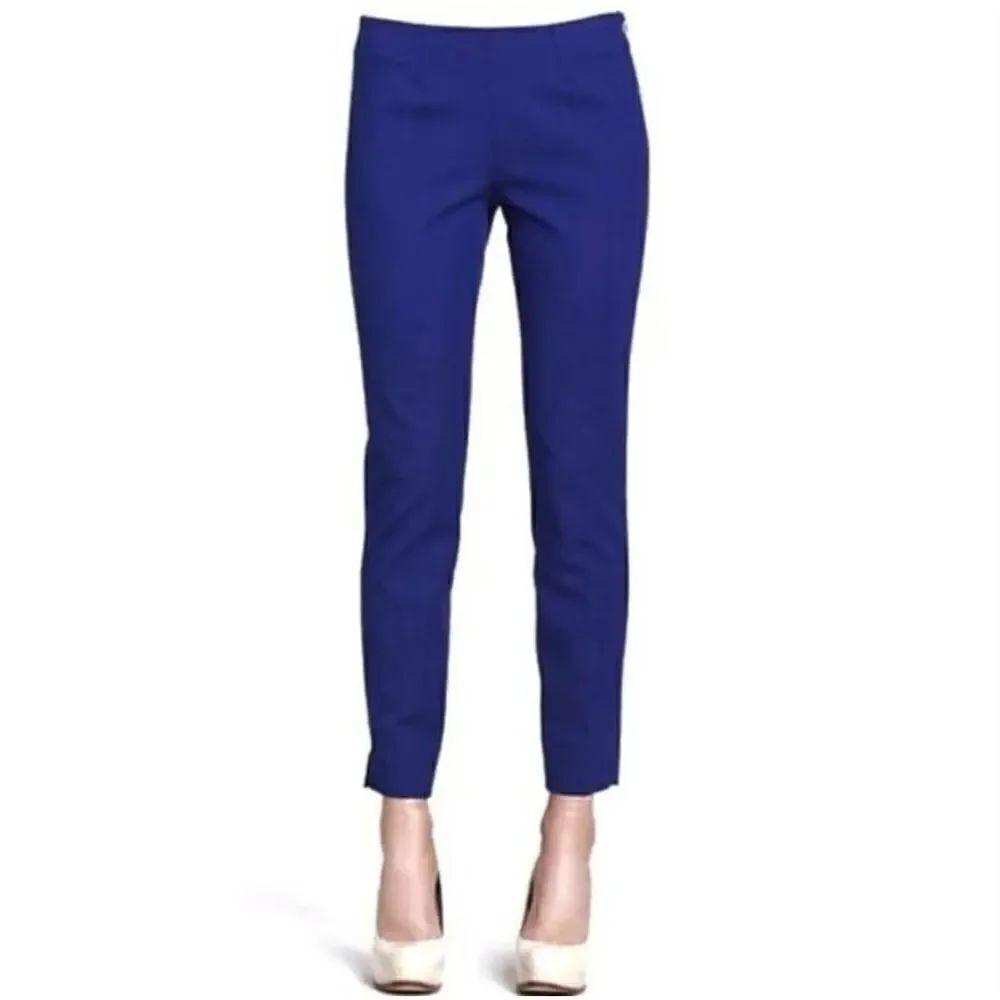 Theory Belisa Basis Ankle Length Twill Pant Modern Minimal Royal Blue Women’s 0
